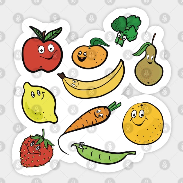 Fruits and vegetables Sticker by marina63